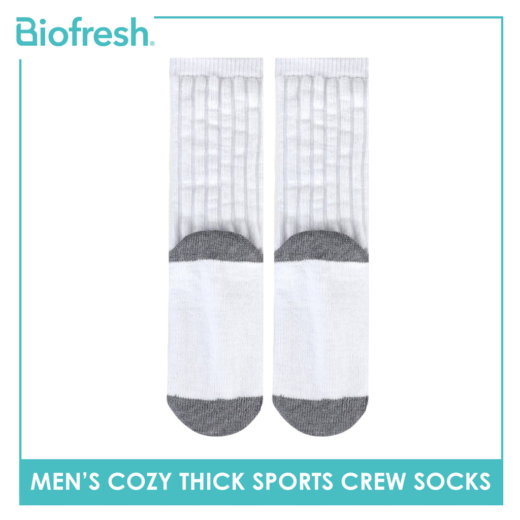 Biofresh Men’s Antimicrobial Cozy Warm Sleeping Thick Sports Crew Socks 1 pair RMSC631