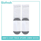 Biofresh Men’s Antimicrobial Cozy Warm Sleeping Thick Sports Crew Socks 1 pair RMSC631