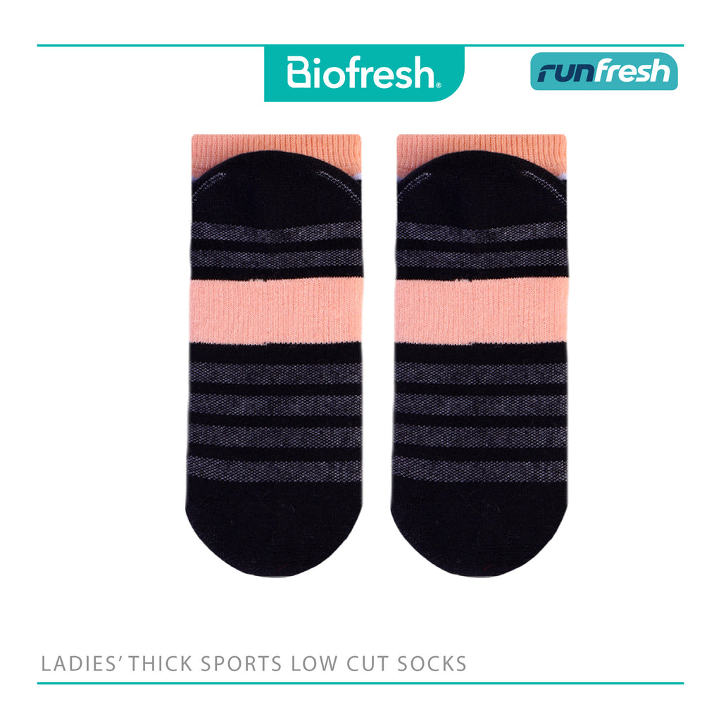 Biofresh Runfresh Ladies' Antimicrobial Cotton Thick Sports Low Cut Socks 1 pair RRLS611