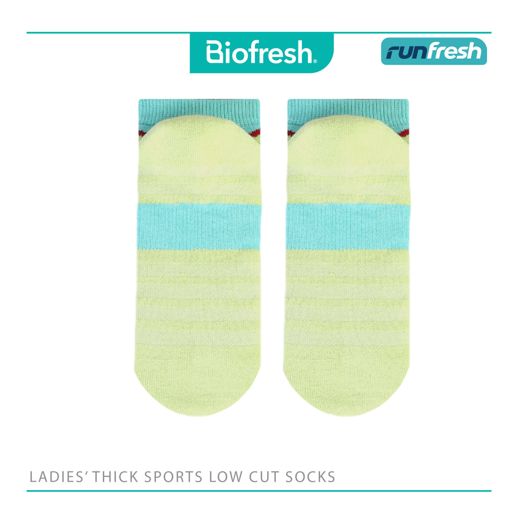Biofresh Runfresh Ladies' Antimicrobial Cotton Thick Sports Low Cut Socks 1 pair RRLS611