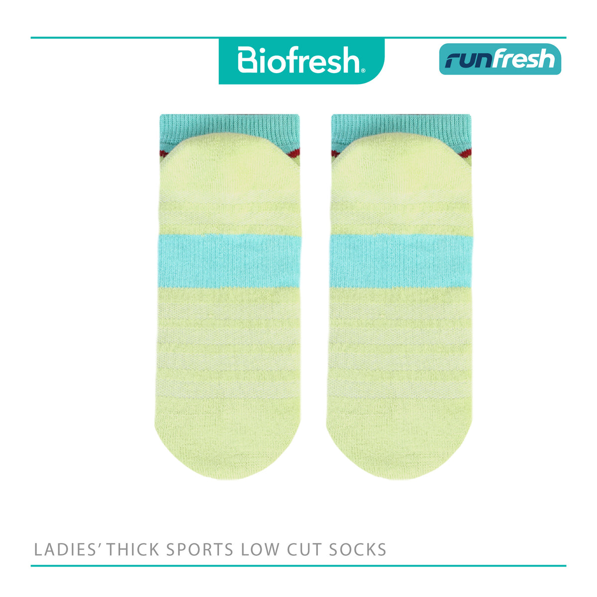 Biofresh Runfresh Ladies' Antimicrobial Cotton Thick Sports Low Cut Socks 1 pair RRLS611