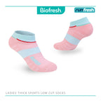 Biofresh Runfresh Ladies' Antimicrobial Cotton Thick Sports Low Cut Socks 1 pair RRLS611
