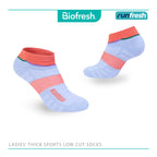 Biofresh Runfresh Ladies' Antimicrobial Cotton Thick Sports Low Cut Socks 1 pair RRLS611