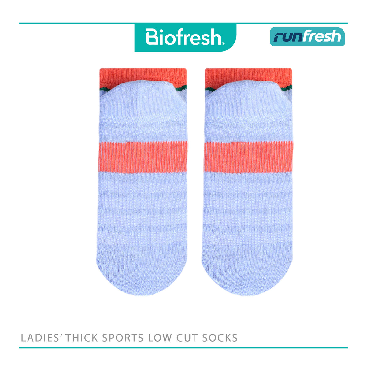 Biofresh Runfresh Ladies' Antimicrobial Cotton Thick Sports Low Cut Socks 1 pair RRLS611