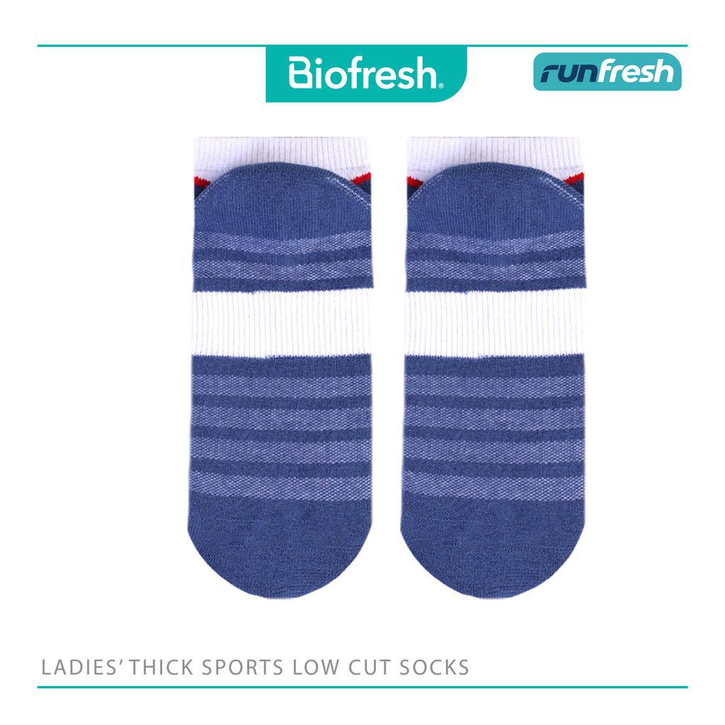 Biofresh Runfresh Ladies' Antimicrobial Cotton Thick Sports Low Cut Socks 1 pair RRLS611