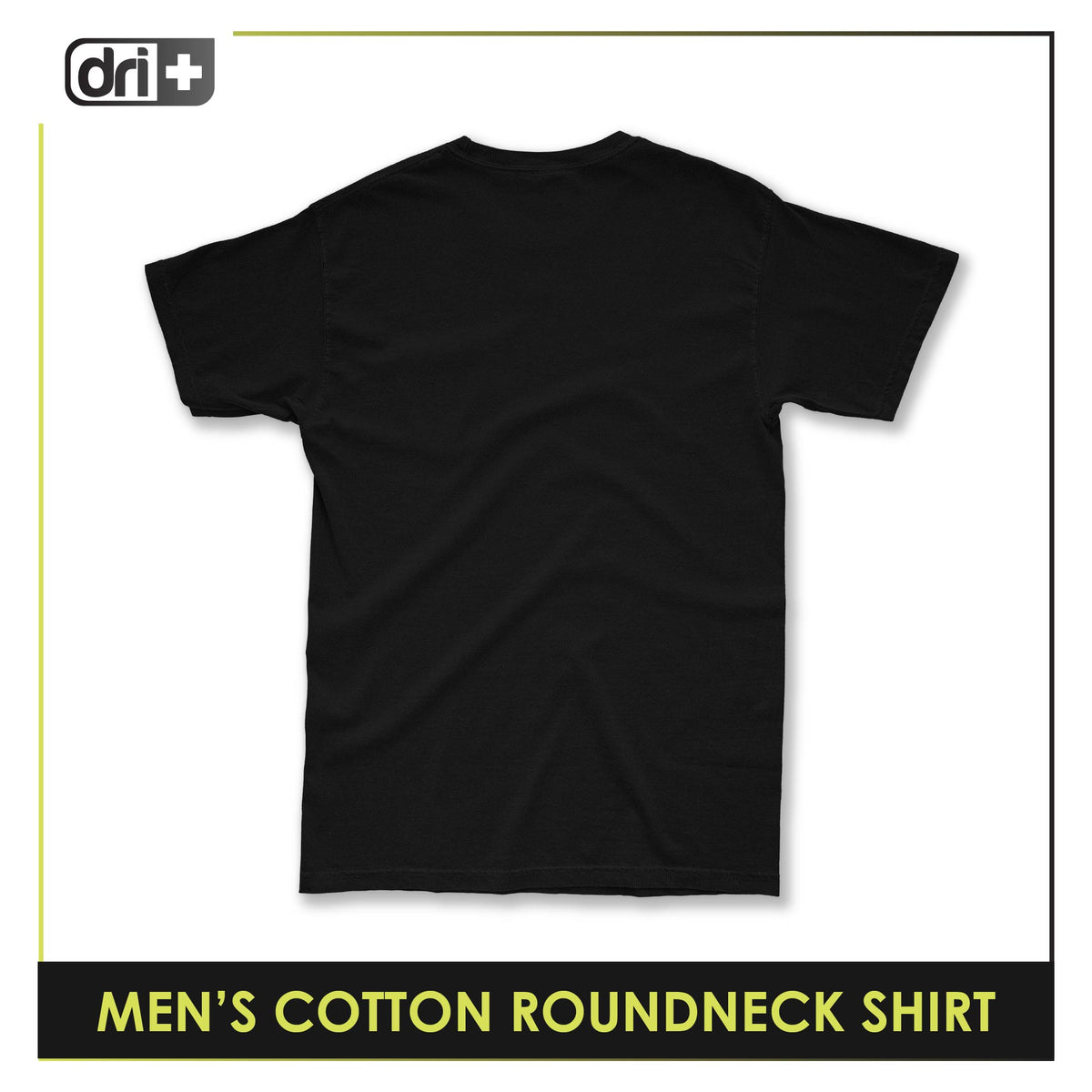 Dri Plus Men’s Anti-Odor Sweat Wicking Cotton Plain Roundneck Shirt 1 piece DUMSRC627