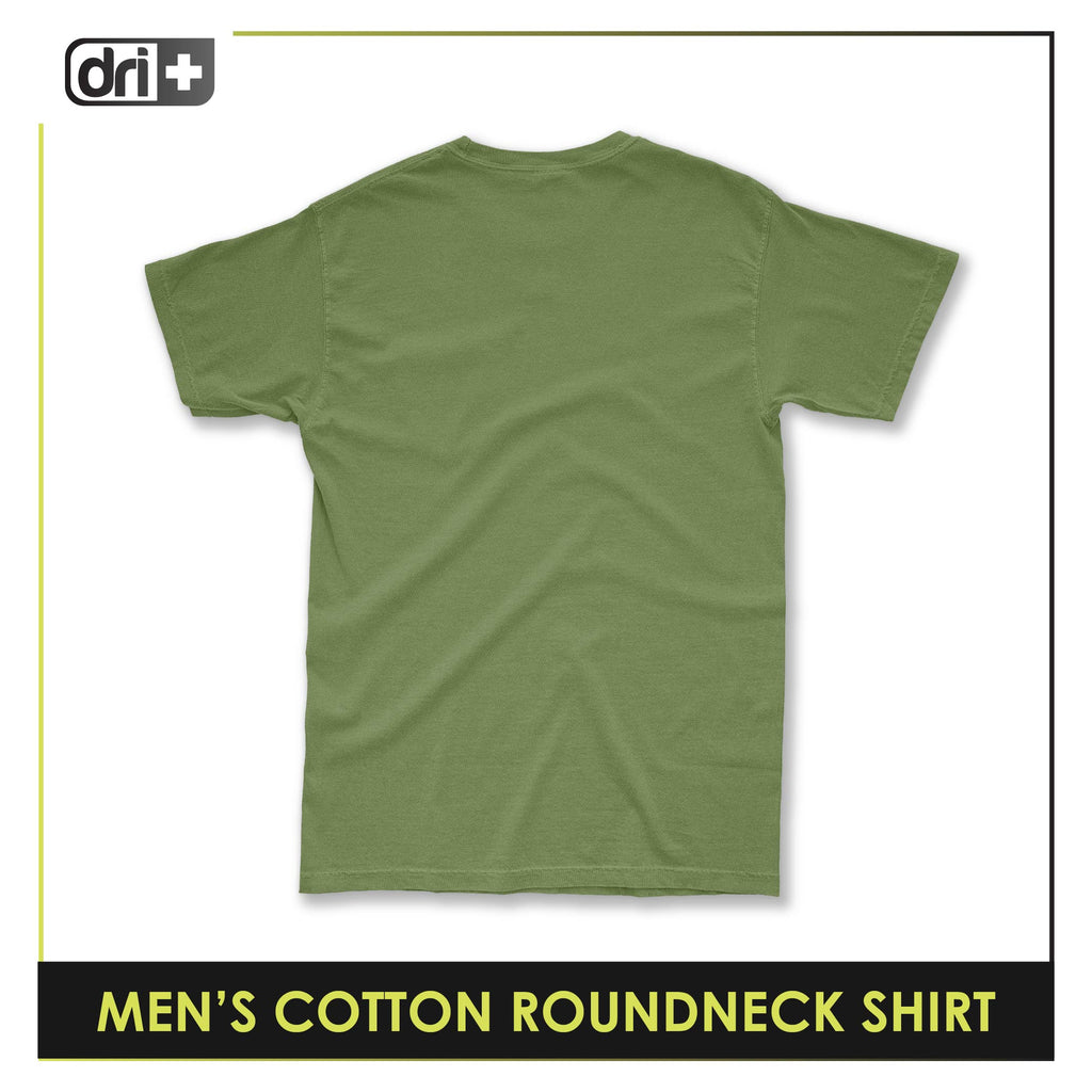 Dri Plus Men’s Anti-Odor Sweat Wicking Cotton Plain Roundneck Shirt 1 piece DUMSRC627