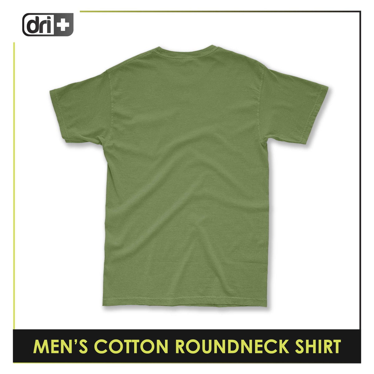 Dri Plus Men’s Anti-Odor Sweat Wicking Cotton Plain Roundneck Shirt 1 piece DUMSRC627