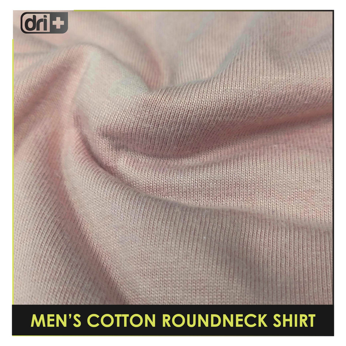 Dri Plus Men’s Anti-Odor Sweat Wicking Cotton Plain Roundneck Shirt 1 piece DUMSRC627