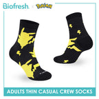 Biofresh | Pokemon Adults Antimicrobial Cotton Thin Casual Crew Socks 1 pair PKRMC631