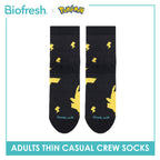 Biofresh | Pokemon Adults Antimicrobial Cotton Thin Casual Crew Socks 1 pair PKRMC631