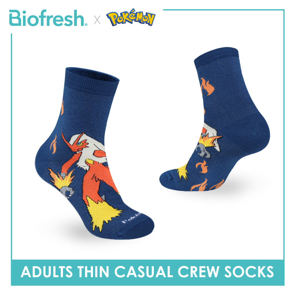 Biofresh | Pokemon Adults Antimicrobial Cotton Thin Casual Crew Socks 1 pair PKRMC631
