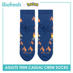 Biofresh | Pokemon Adults Antimicrobial Cotton Thin Casual Crew Socks 1 pair PKRMC631
