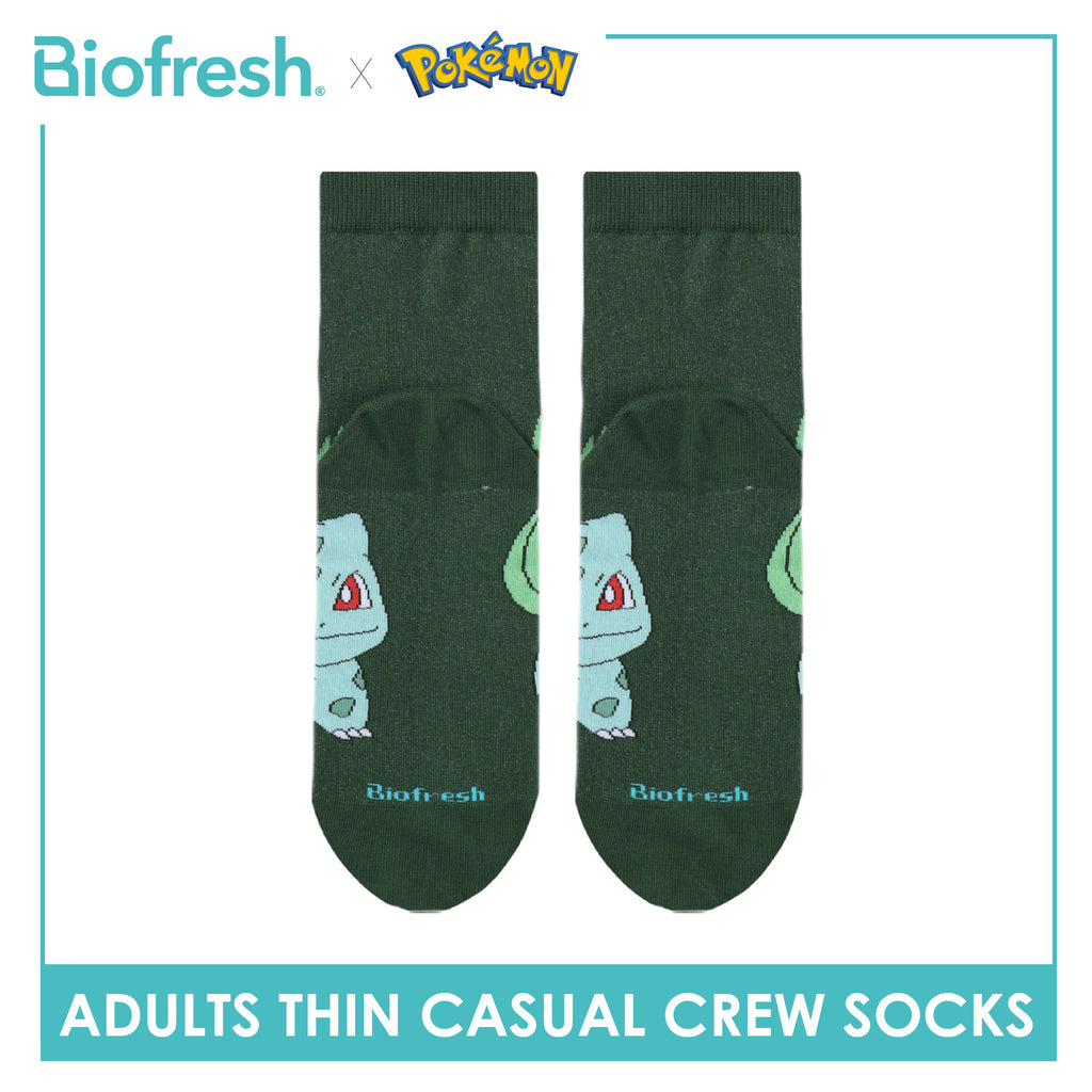 Biofresh | Pokemon Adults Antimicrobial Cotton Thin Casual Crew Socks 1 pair PKRMC631