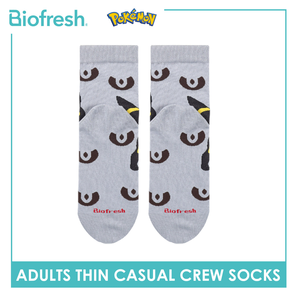 Biofresh | Pokemon Adults Antimicrobial Cotton Thin Casual Crew Socks 1 pair PKRMC631