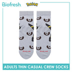 Biofresh | Pokemon Adults Antimicrobial Cotton Thin Casual Crew Socks 1 pair PKRMC631