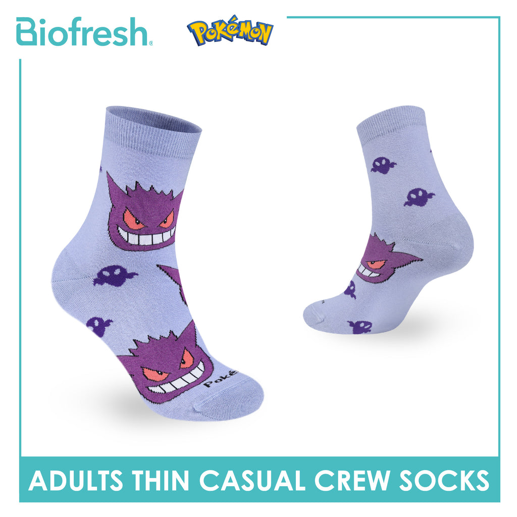 Biofresh | Pokemon Adults Antimicrobial Cotton Thin Casual Crew Socks 1 pair PKRMC631