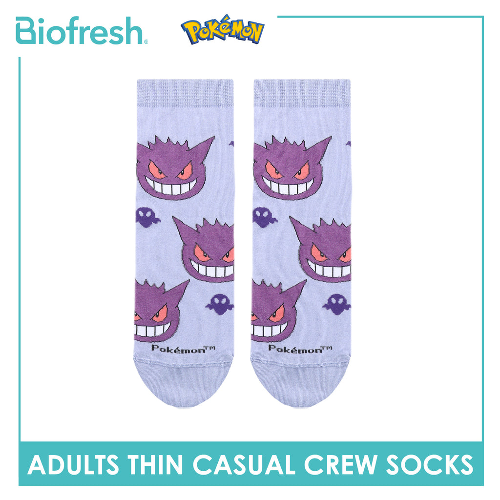 Biofresh | Pokemon Adults Antimicrobial Cotton Thin Casual Crew Socks 1 pair PKRMC631