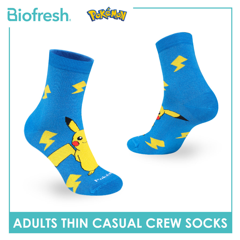 Biofresh | Pokemon Adults Antimicrobial Cotton Thin Casual Crew Socks 1 pair PKRMC631