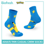 Biofresh | Pokemon Adults Antimicrobial Cotton Thin Casual Crew Socks 1 pair PKRMC631