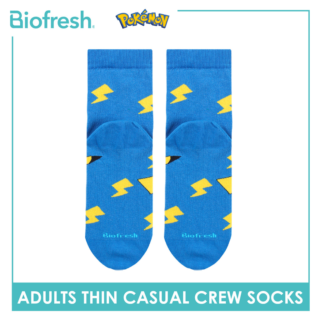 Biofresh | Pokemon Adults Antimicrobial Cotton Thin Casual Crew Socks 1 pair PKRMC631