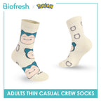 Biofresh | Pokemon Adults Antimicrobial Cotton Thin Casual Crew Socks 1 pair PKRMC631
