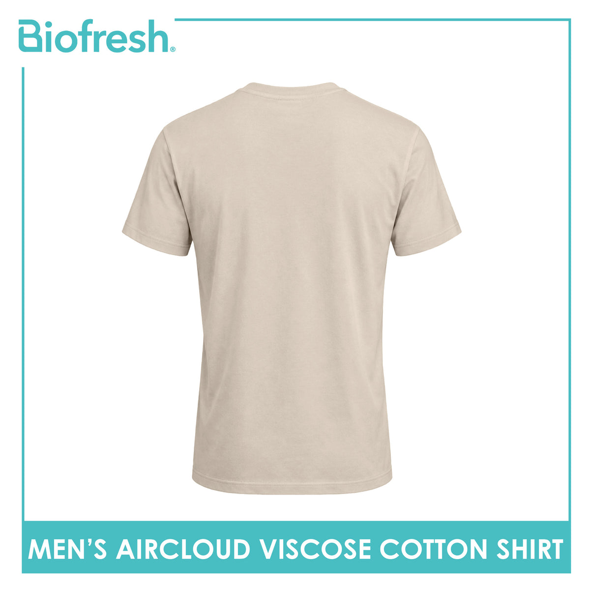Biofresh Men's Antimicrobial Aircloud Viscose Cotton Roundneck Shirt 1 piece UMSPR531