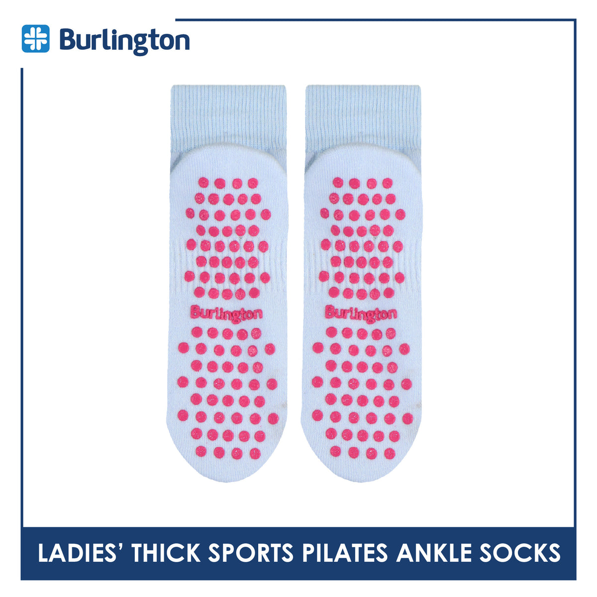 Burlington Ladies’ Pilates Thick Sports Ankle Socks 1 pair BLGS631
