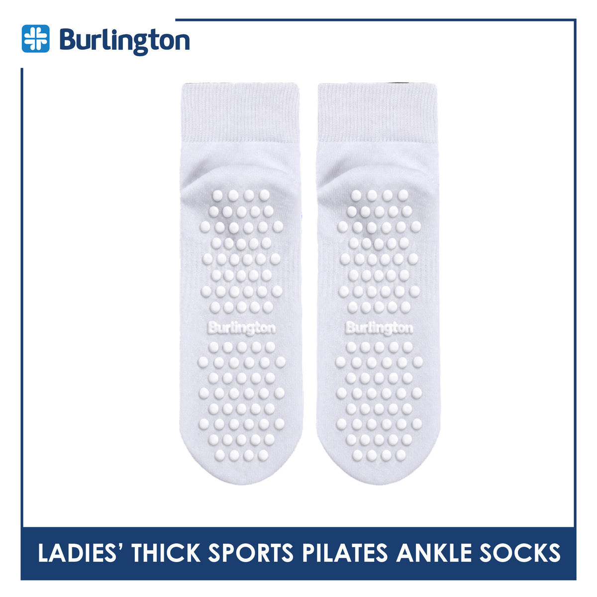 Burlington Ladies’ Pilates Thick Sports Ankle Socks 1 pair BLGS631