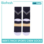 Biofresh Runfresh Men's Antimicrobial Cotton Thick Sports Crew Socks 1 pair RRMS611