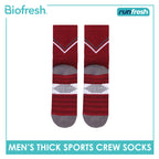 Biofresh Runfresh Men's Antimicrobial Cotton Thick Sports Crew Socks 1 pair RRMS611