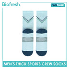 Biofresh Runfresh Men's Antimicrobial Cotton Thick Sports Crew Socks 1 pair RRMS611