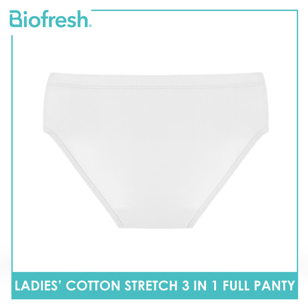 Biofresh Ladies' Antimicrobial Cotton Stretch Full Panty 3 pieces in a pack ULPRG621