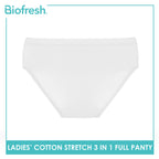 Biofresh Ladies' Antimicrobial Cotton Stretch Full Panty 3 pieces in a pack ULPRG621