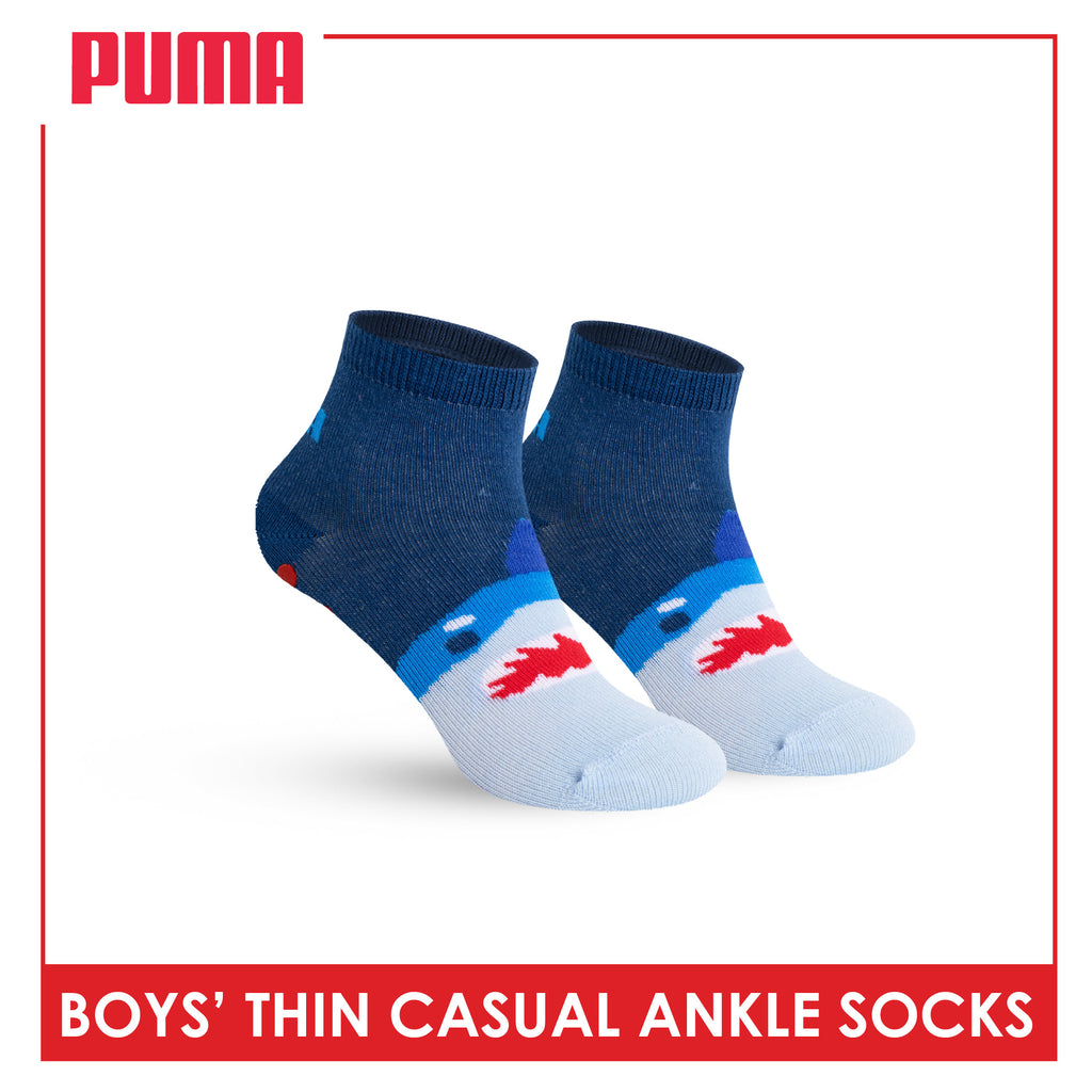 Puma Boys' Gripper Anti Slip Thin Casual Ankle Socks 1 pair PBCR631