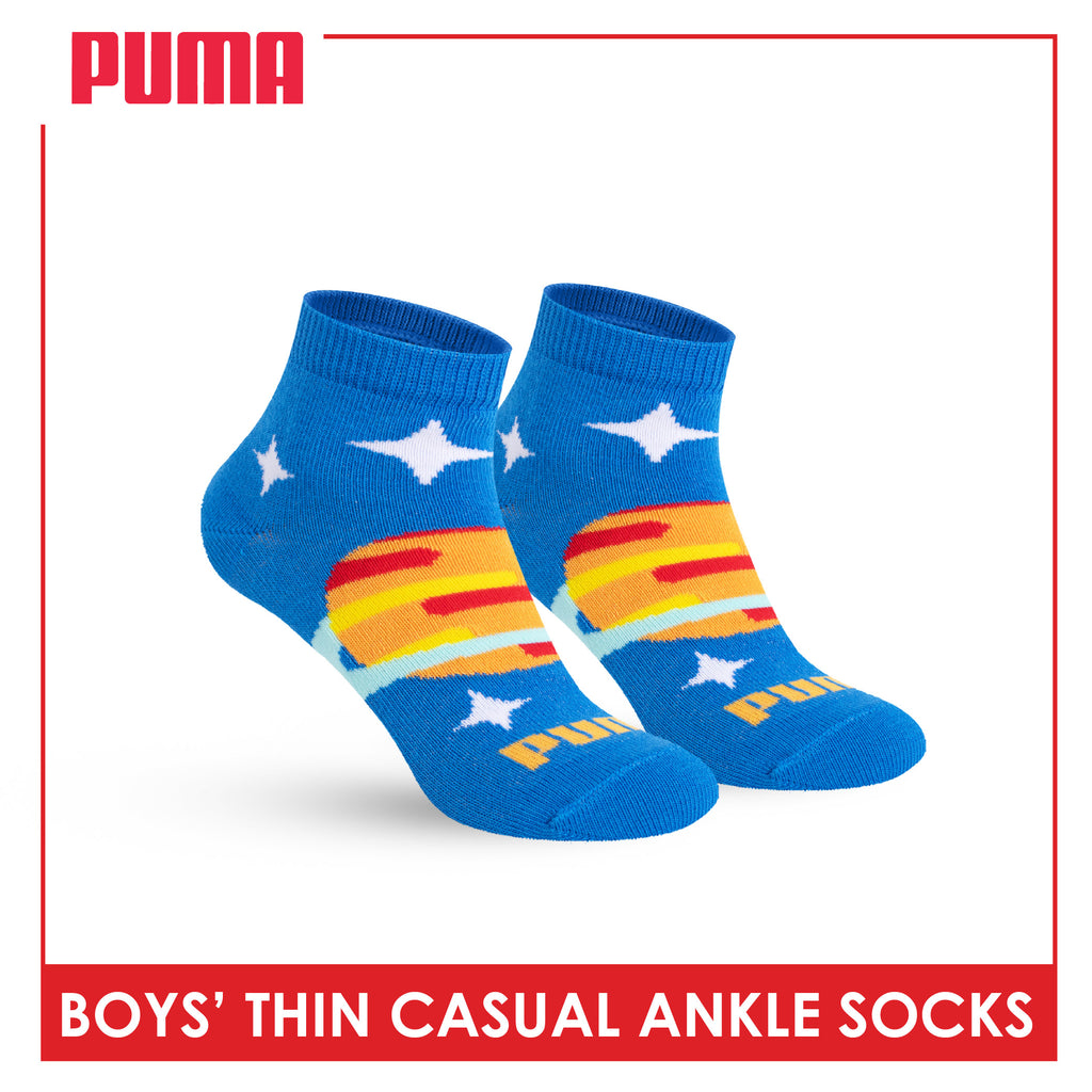 Puma Boys' Gripper Anti Slip Thin Casual Ankle Socks 1 pair PBCR633