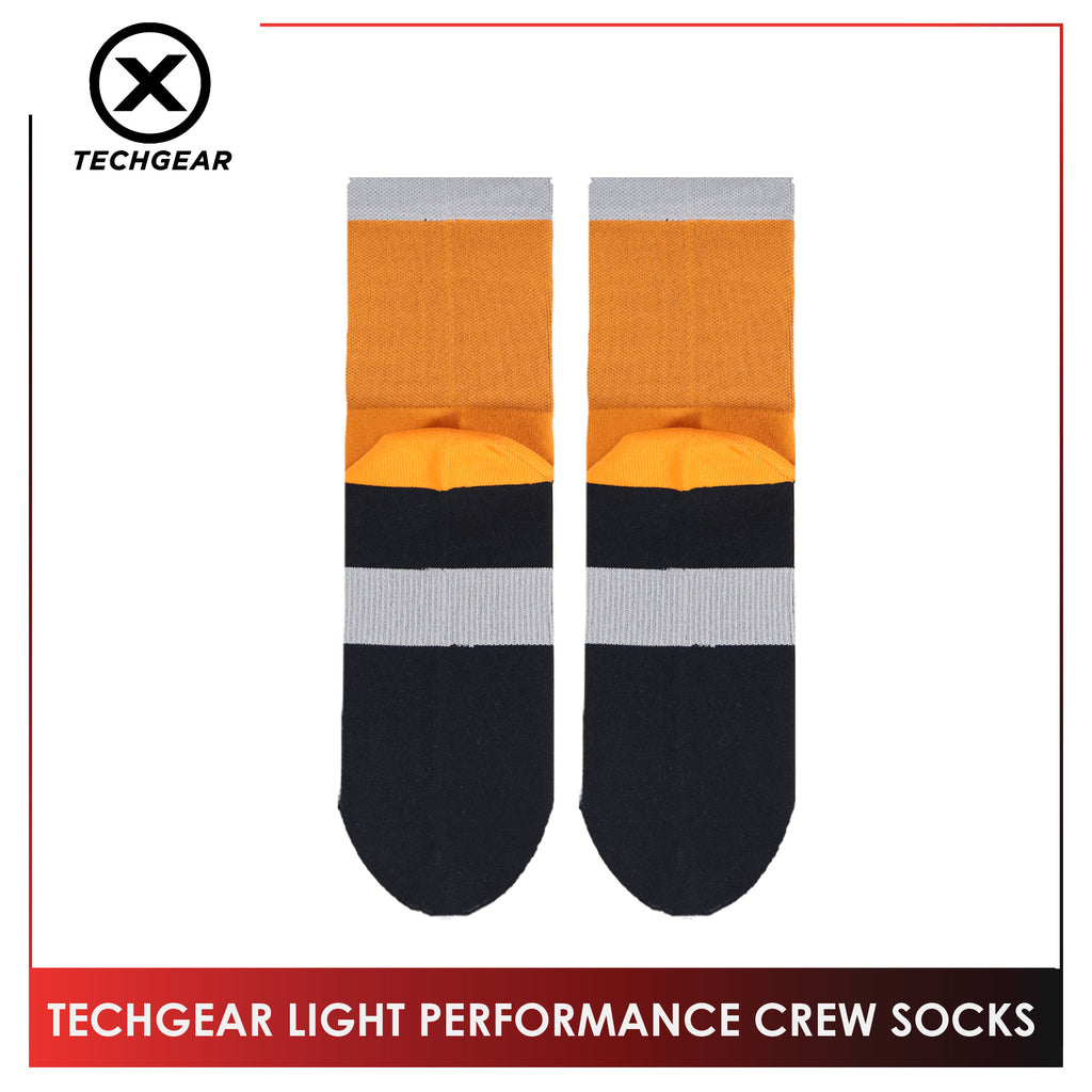 Burlington Men’s Casual Techgear Light Performance (Cycling & Golf) Crew Socks 1 pair TGML631