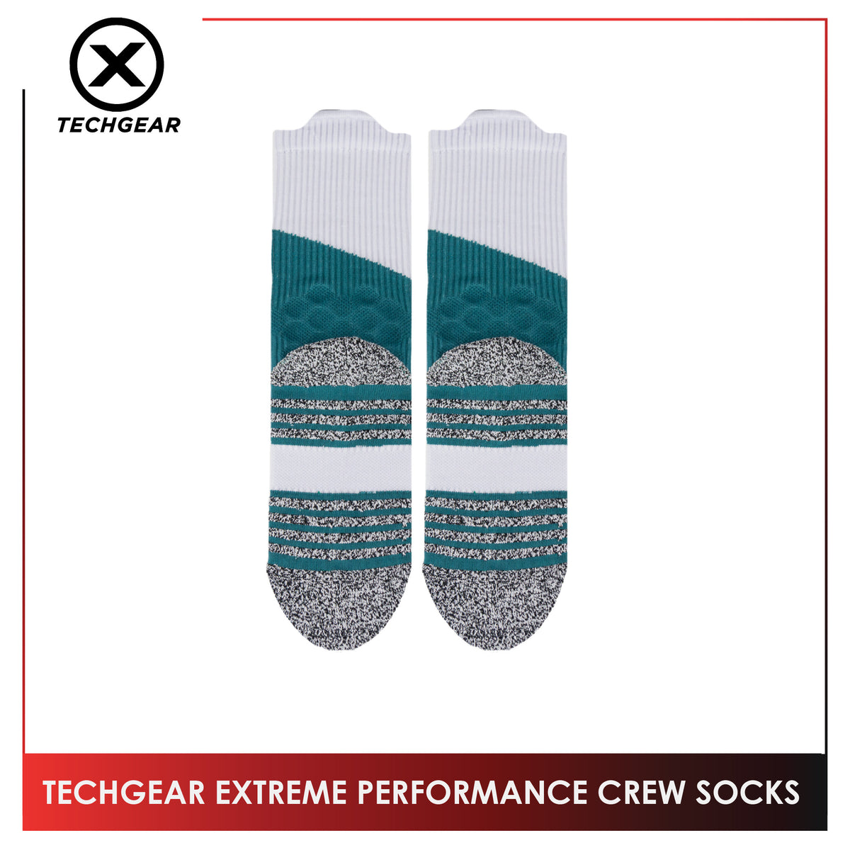 Burlington Men’s Sports Techgear Extreme Performance (Basketball) Crew Socks 1 pair TGMX633