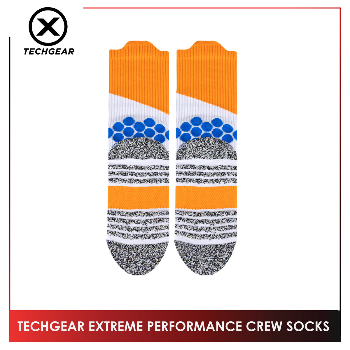 Burlington Men’s Sports Techgear Extreme Performance (Basketball) Crew Socks 1 pair TGMX633