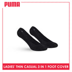 Puma Ladies' Cotton Lite Thin Casual Foot Cover 3 pairs in a pack PLFG1G
