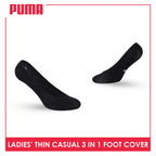 Puma Ladies' Cotton Lite Thin Casual Foot Cover 3 pairs in a pack PLFG1G