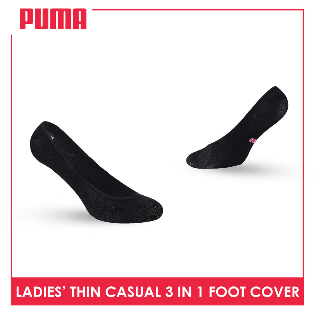 Puma Ladies' Cotton Lite Thin Casual Foot Cover 3 pairs in a pack PLFG1G