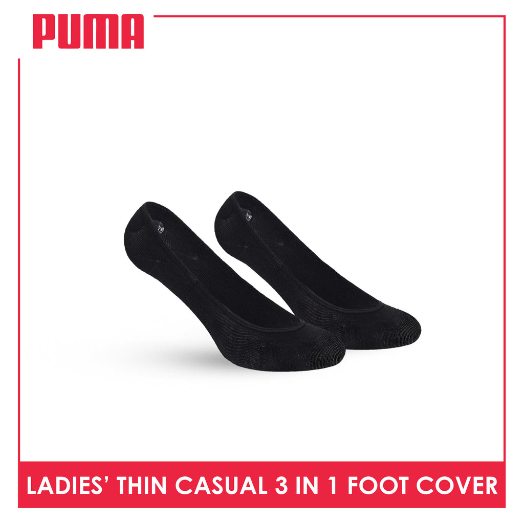 Puma Ladies' Cotton Lite Thin Casual Foot Cover 3 pairs in a pack PLFG1G