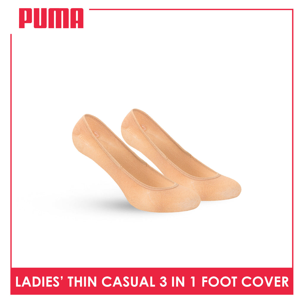 Puma Ladies' Cotton Lite Thin Casual Foot Cover 3 pairs in a pack PLFG1G