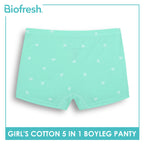 Biofresh Girls’ Antimicrobial Cotton Boyleg Panty 5 pieces in a pack UGPBG621F
