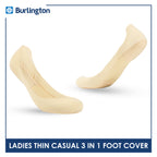 Burlington Ladies' Thin Casual Foot Cover with Cushion 3 pairs in a pack BLCFG631