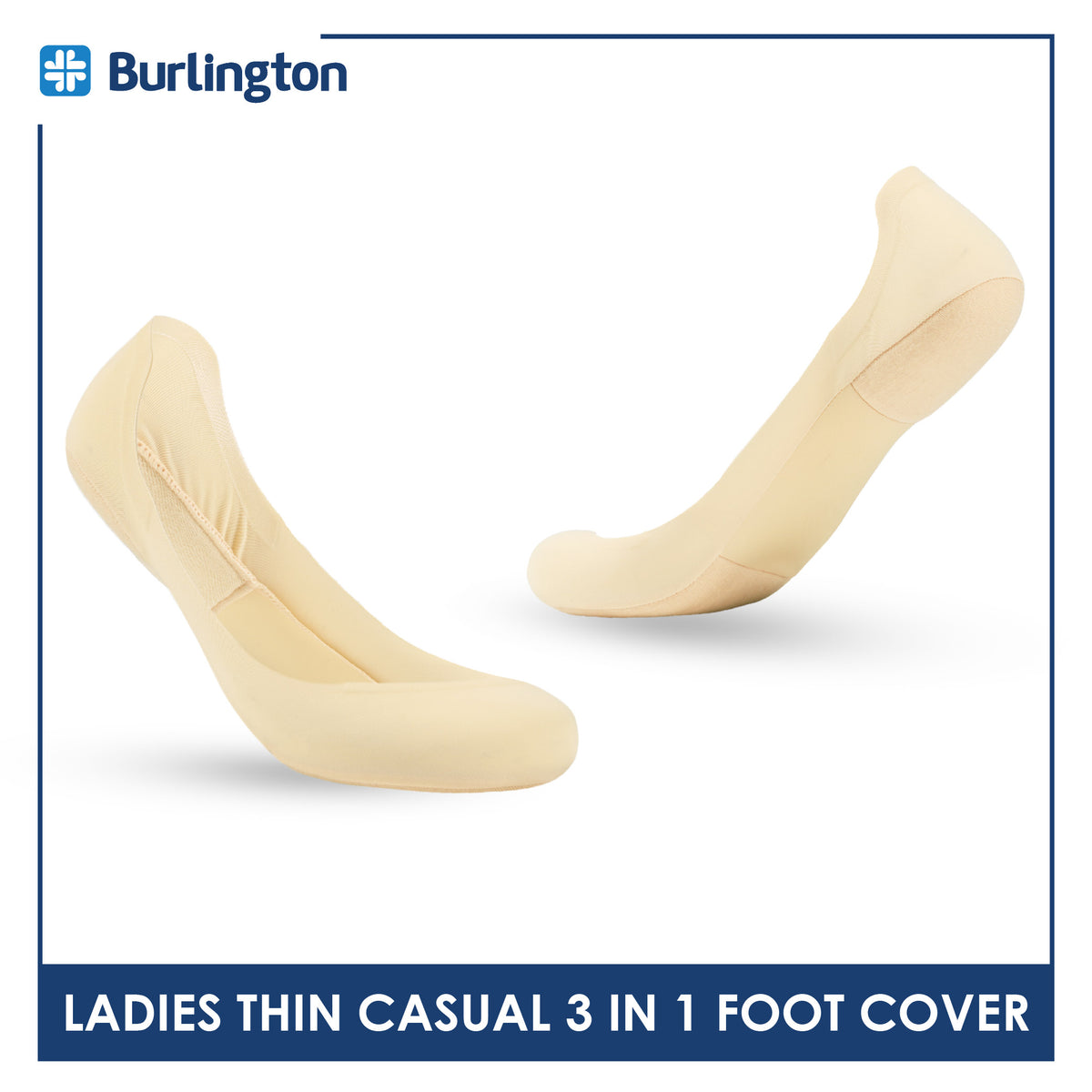 Burlington Ladies' Thin Casual Foot Cover with Cushion 3 pairs in a pack BLCFG631