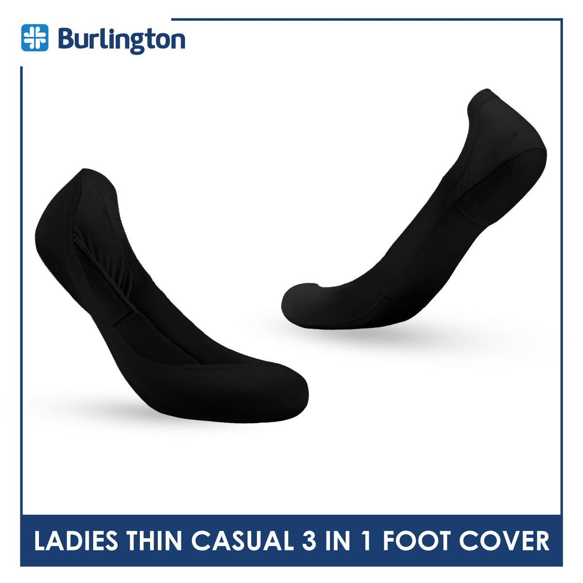 Burlington Ladies' Thin Casual Foot Cover with Cushion 3 pairs in a pack BLCFG631