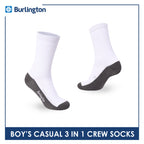 Burlington Boys’ Cotton Casual Crew Socks 3 pairs in 1 pack BBCKG84