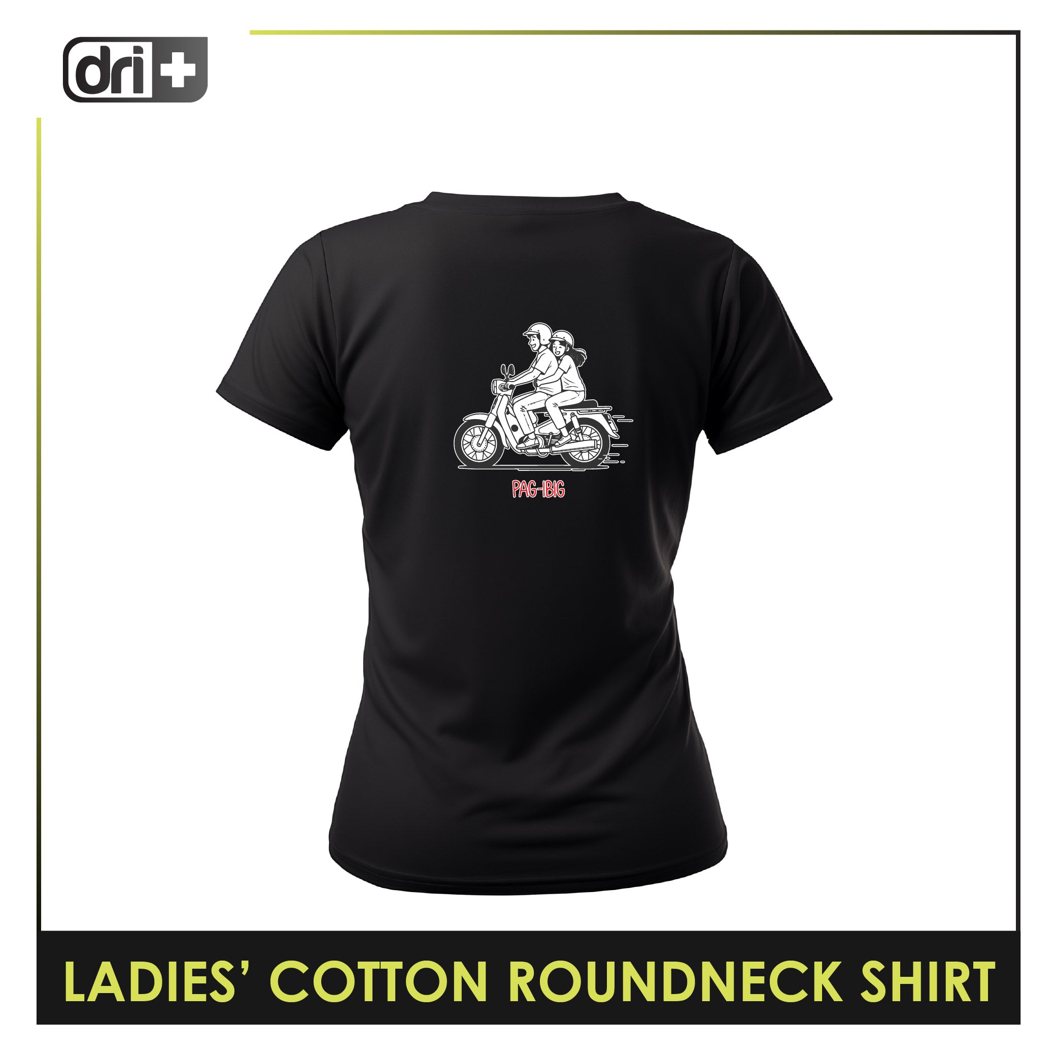 Dri plus Ladies’ Cooltura Anti-Odor Sweat Wicking Cotton Roundneck Shirt Collection 1 pc DULSRC612